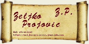 Željko Projović vizit kartica